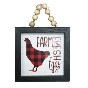 Farm Fresh Eggs 5x5 Mini Framed Sign - Handmade